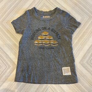 The Original Retro Brand Boys ‘Working on a Sixpack’ White Castle Grey T-Shirt